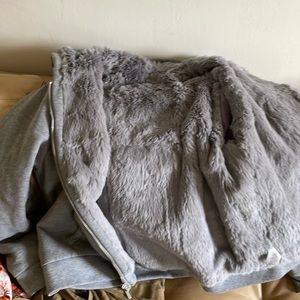 Pologeorgis hooded 100% rabbit fur size Large
